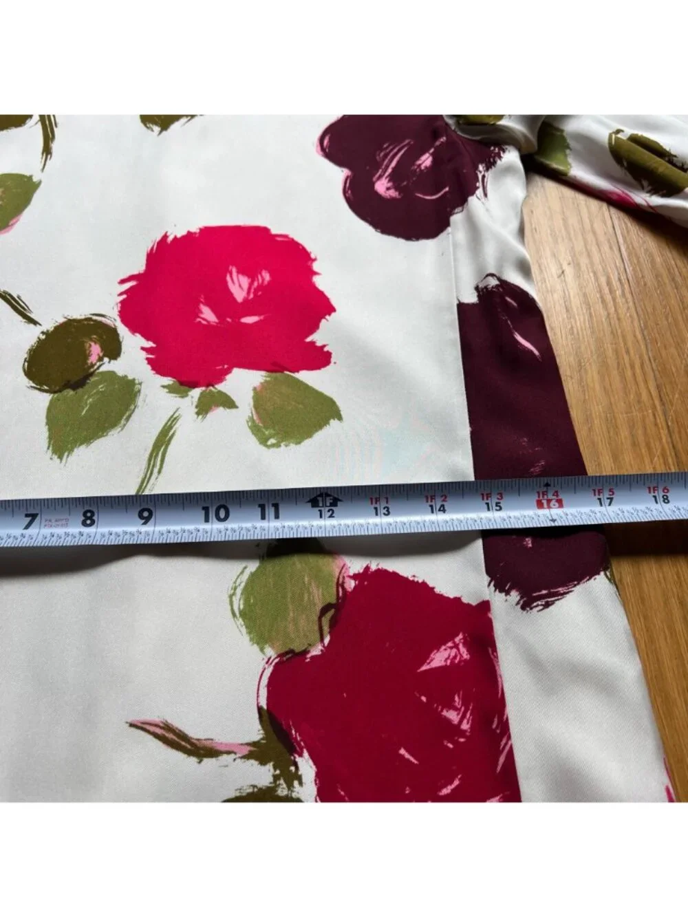Kate Spade New York Size XXS Red Green Just Rosy Silk Blend Floral Shift Dress
